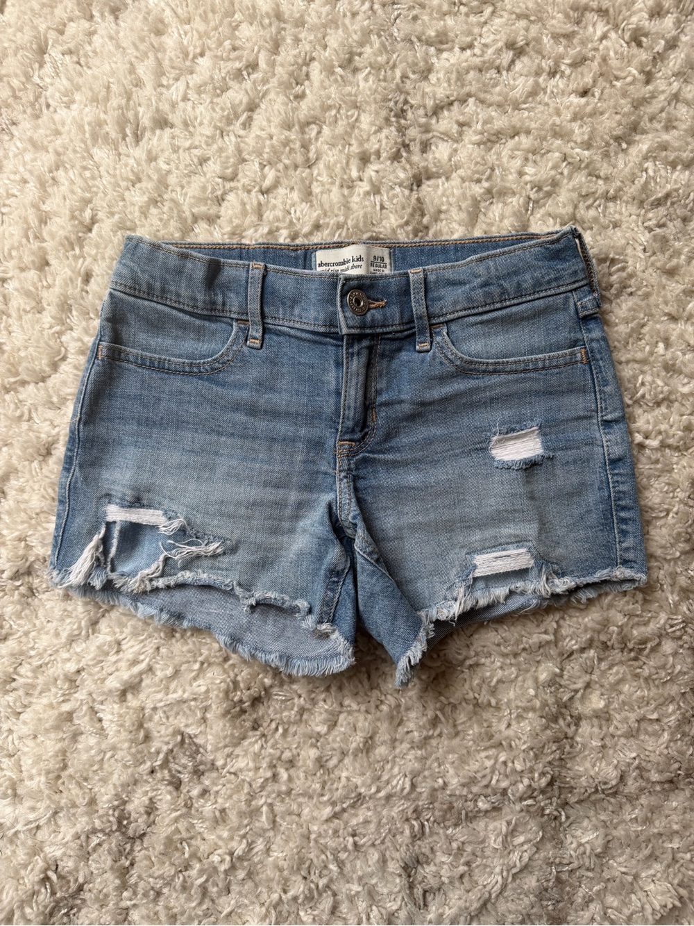 Abercrombie Kids Mid-Rise Midi Jean Shorts